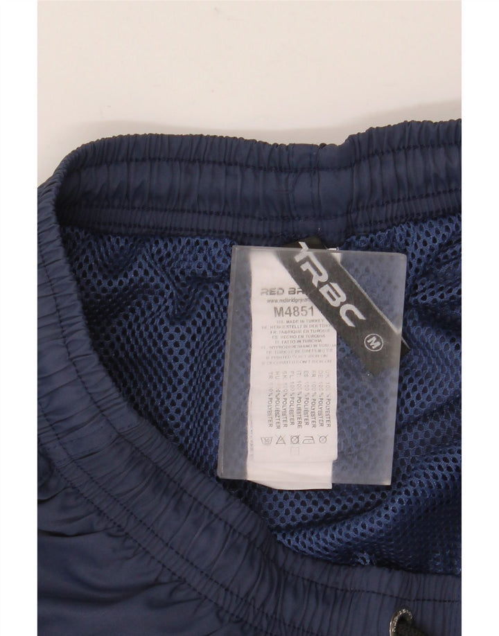 Vintage badeshorts til mænd mellem marineblå polyester