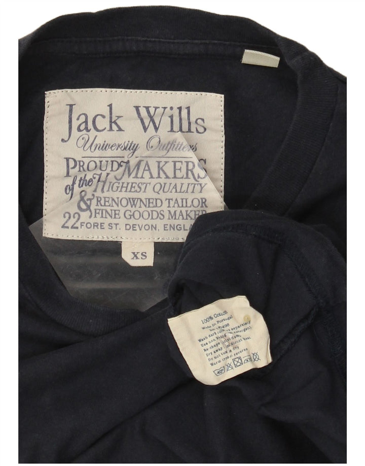 Jack Wills Herre grafisk T-shirt top XS marineblå bomuld