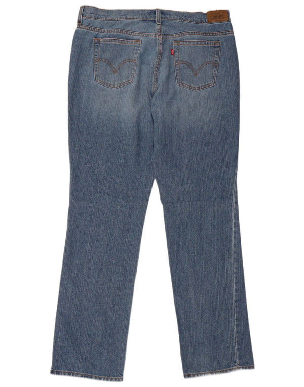 Levi's Dame 505 lige jeans US 12 Large W36 L33 Blå Bomuld