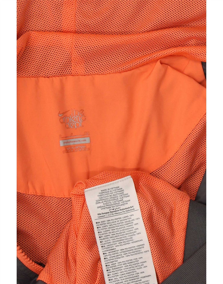 Nike Regnjakke med hætte til kvinder UK 10 Small Grey Polyester Sports