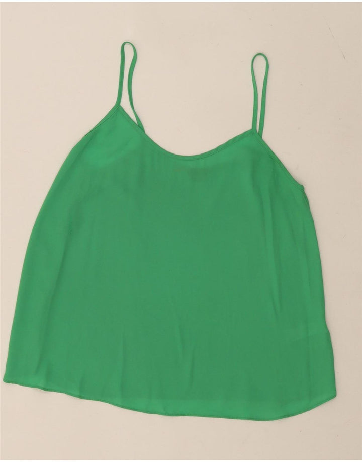 Topshop Dame Cami Top UK 10 Lille Grøn Polyester