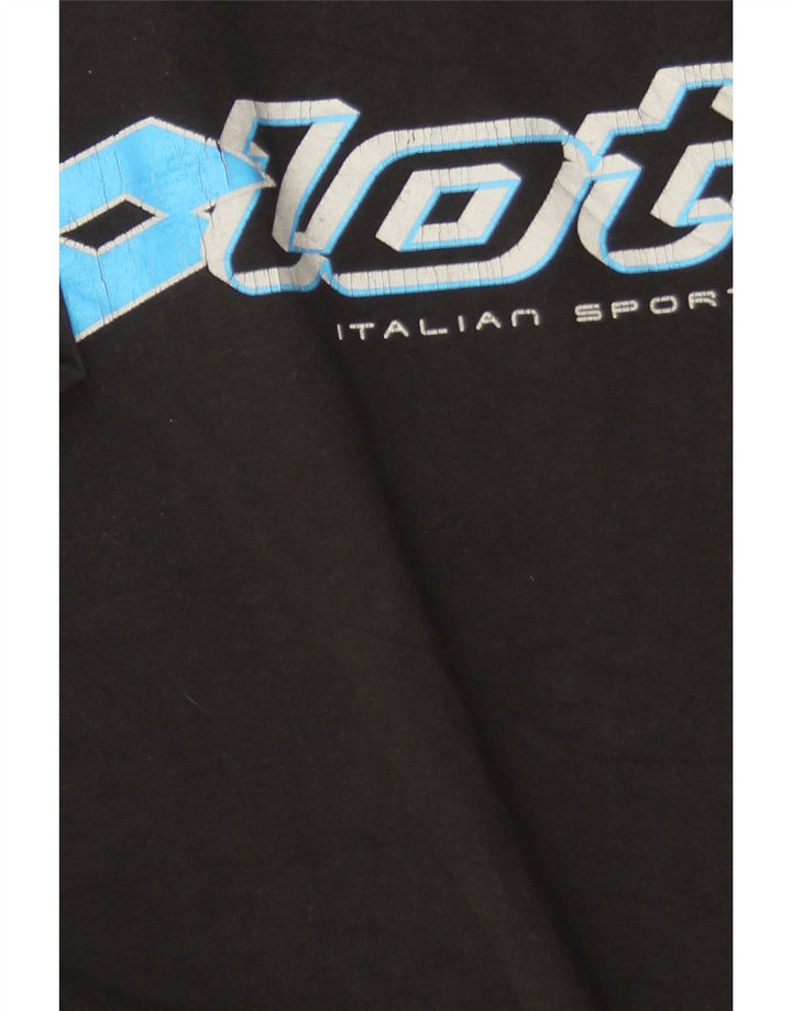 LOTTO Herre Grafisk T-Shirt Top Medium Sort