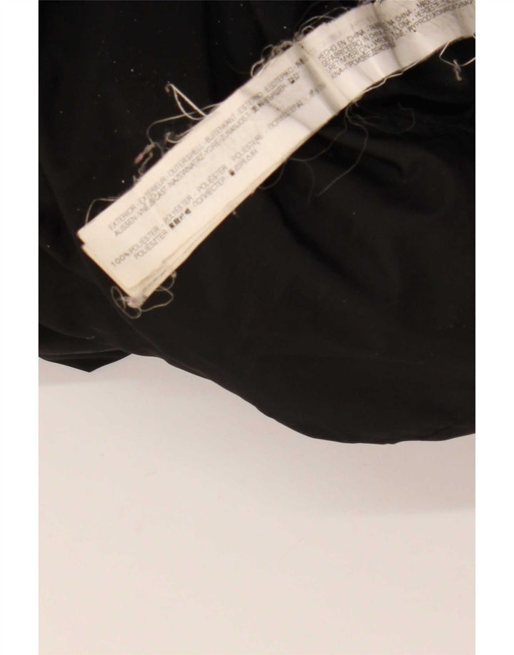 Zara Womens Polstret Frakke UK 10 Small Black Polyester