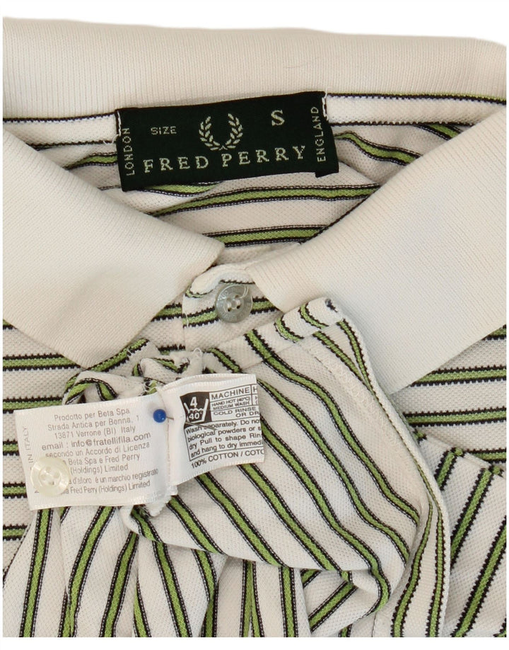 FRED PERRY Poloshirt til mænd Lille hvid stribet bomuld