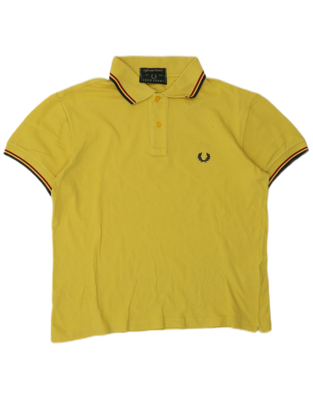 Fred Perry Herre poloshirt Medium gul stribet bomuld