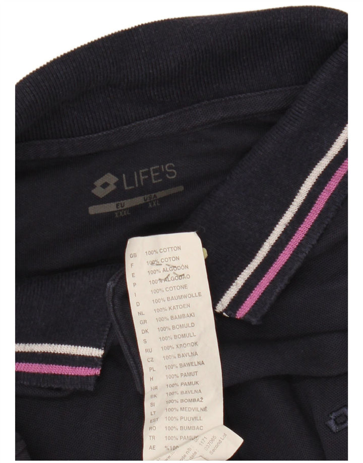 LOTTO Poloskjorte til mænd 2XL Marineblå Bomuld