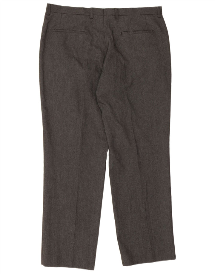 Marks & Spencer Straight Suit Bukser til mænd W38 L31 Grå nålestribe