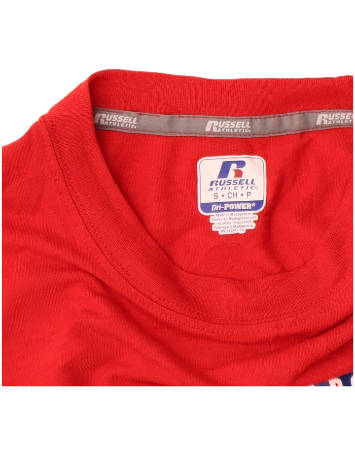 RUSSELL ATHLETIC Herre grafisk T-shirt Top Lille rød polyester