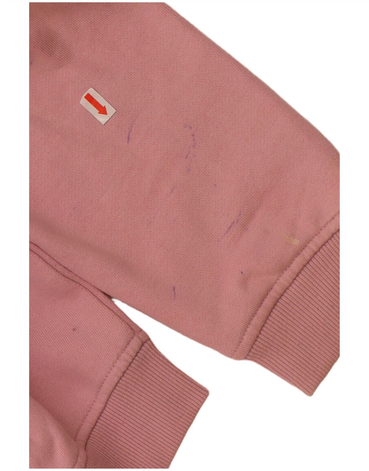 ELLESSE Grafisk Sweatshirt Jumper til kvinder UK 12 Medium Pink Bomuld