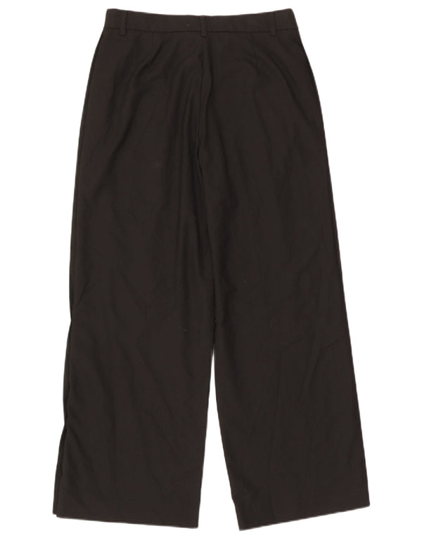 Zara kvinders brede ben Casual bukser Small W26 L28 sort polyester