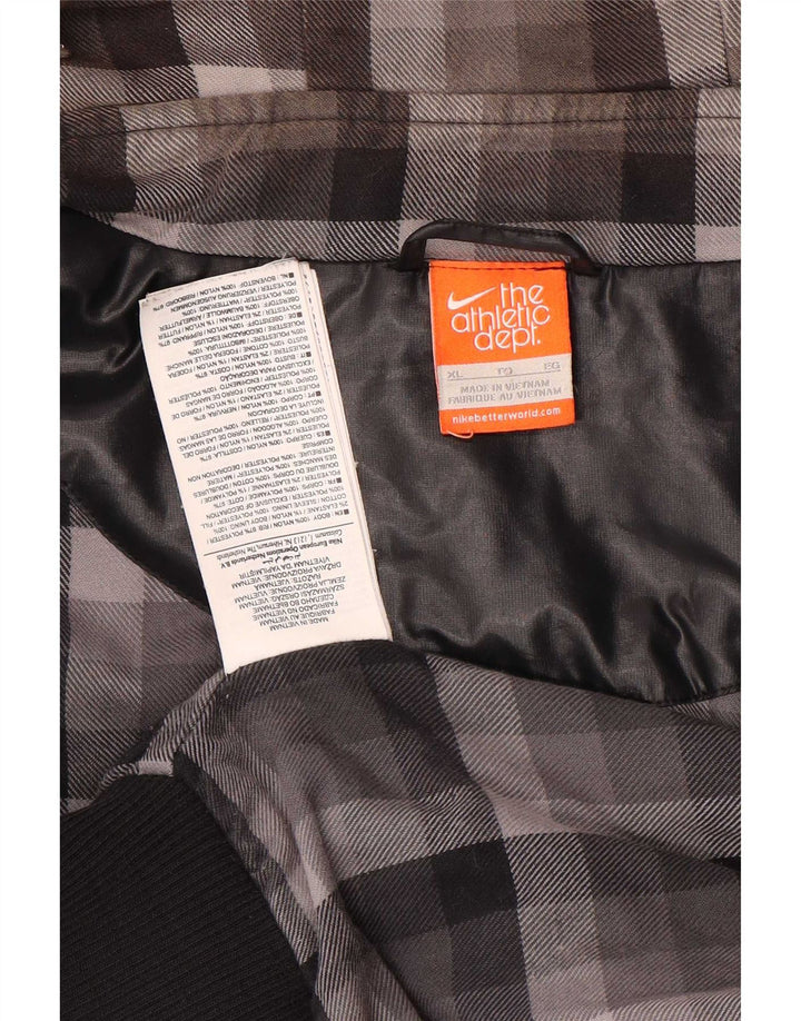 Nike Dame Hætte Quiltet Jakke UK 18 XL Sort Nylon