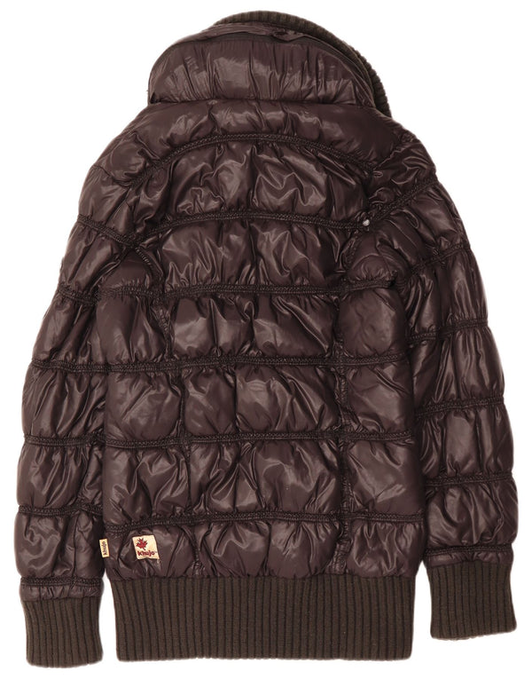 KHUJO Polstret hættejakke til kvinder UK 18 XL Marineblå