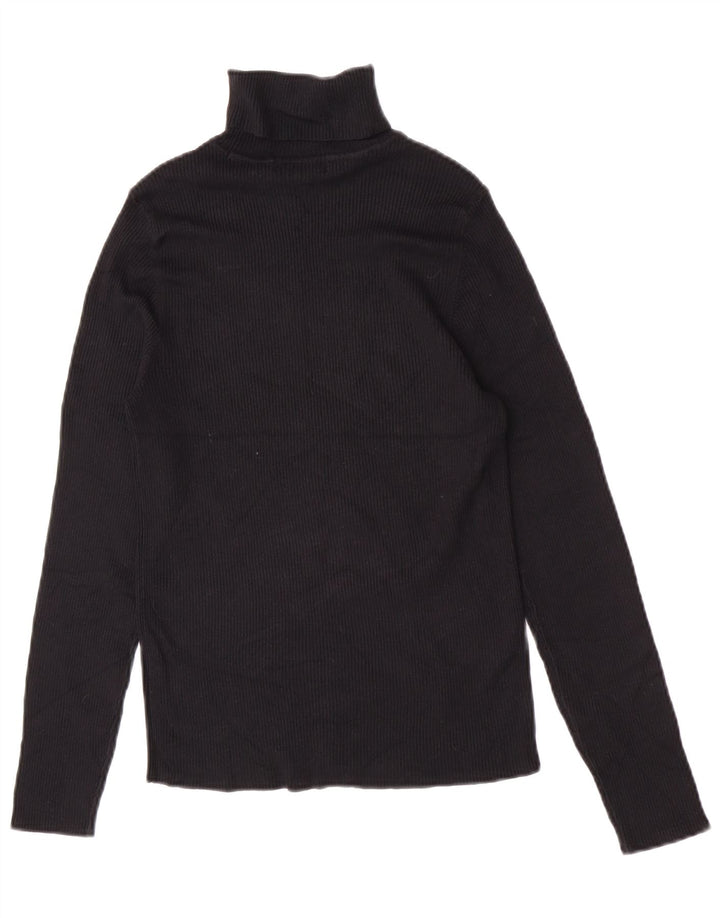 Marks & Spencer Dame Rullehals Sweater UK 12 Medium Sort