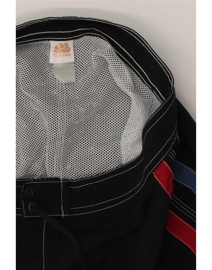 Sundek Herre svømmeshorts Medium Sort Colourblock Nylon