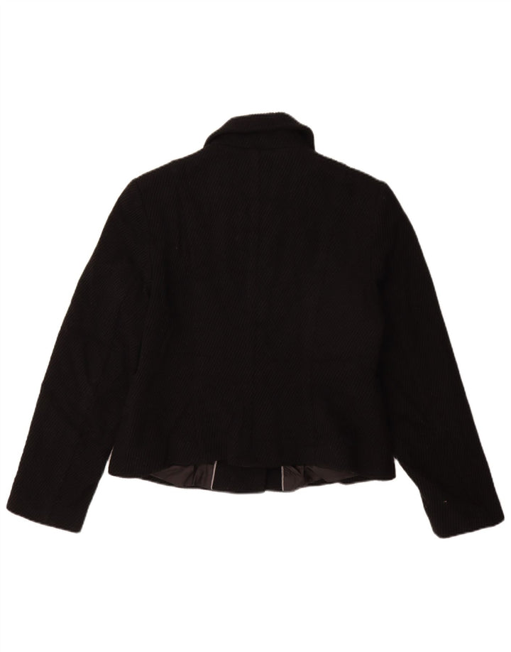 Marks & Spencer Kort overfrakke til kvinder UK 14 Medium Black Viscose