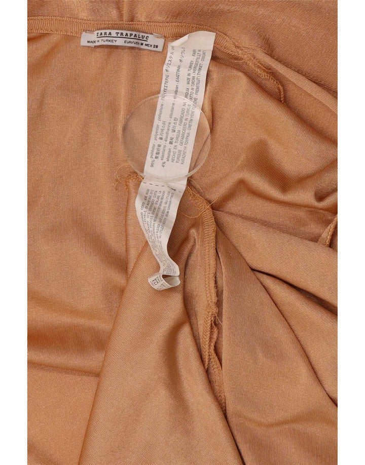 Zara Womens Oversized Longline Cardigan Top UK 14 Medium Orange Polyester