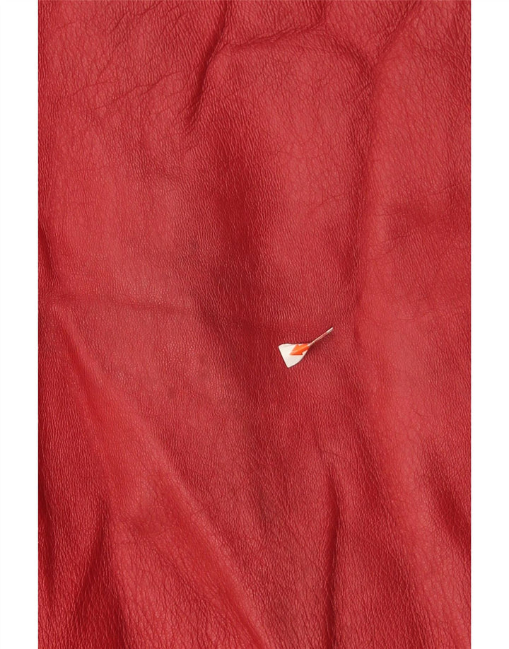 VINTAGE Womens Bomber Leather Jacket UK 14 Medium Red Vintage Vintage and Second-Hand Vintage from Messina Hembry 