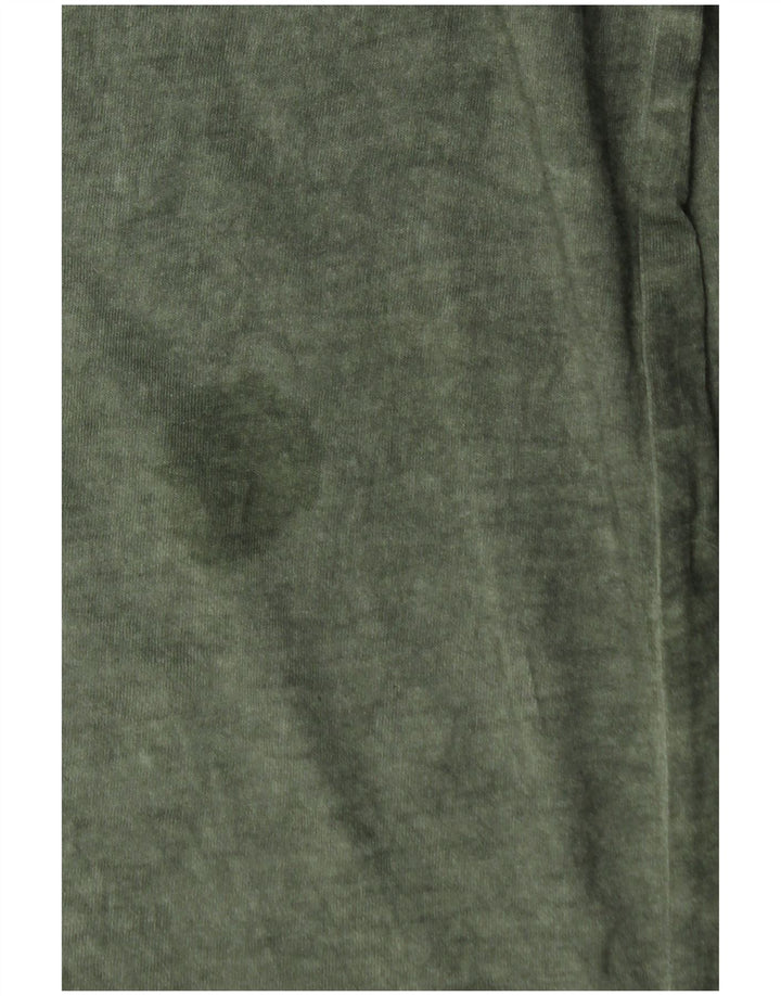 BENETTON Herre grafisk top Langærmet lille grøn bomuld