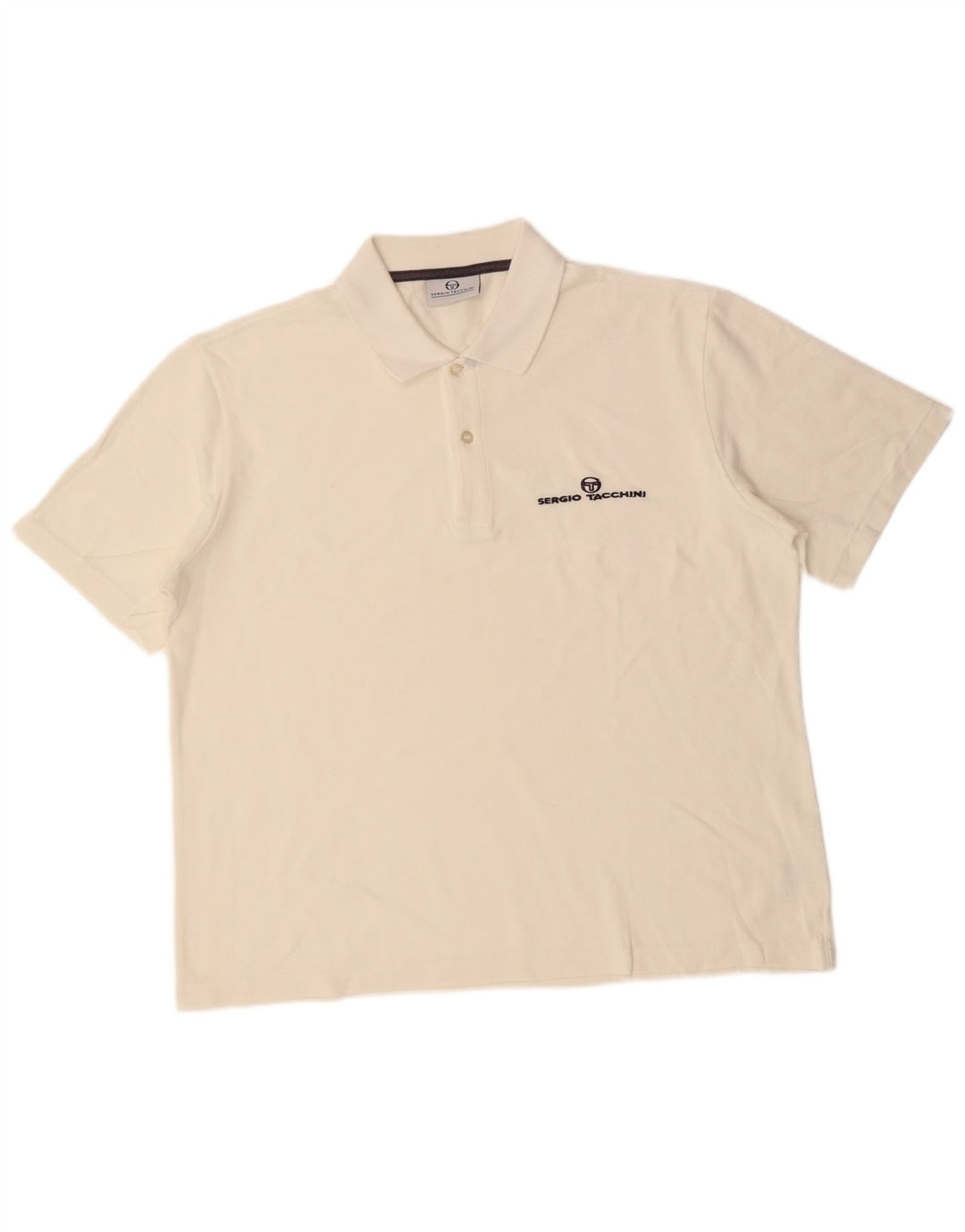 SERGIO TACCHINI Herre poloshirt XL Hvid Bomuld