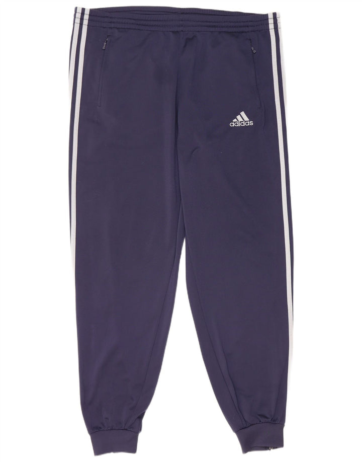 Adidas Træningsdragt til mænd Joggers UK 40/44 Medium Navy Blue Polyester