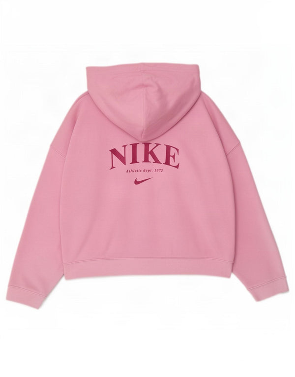 Nike Girls Graphic Oversized hættetrøje med lynlås 10-11 år Medium Pink