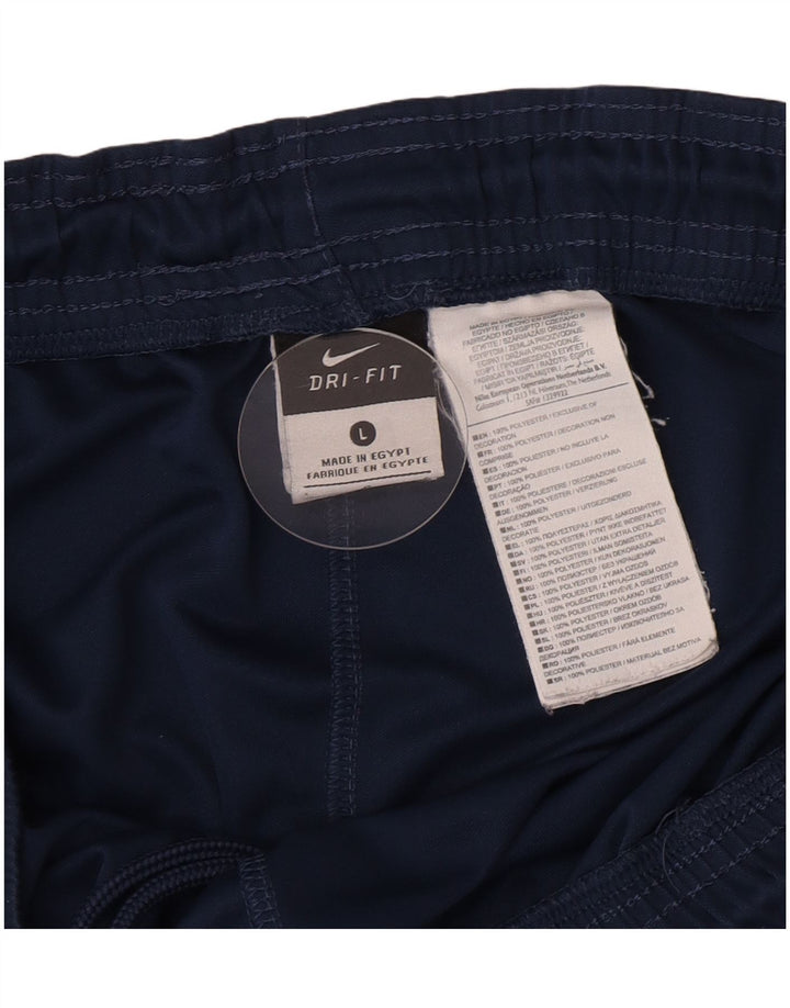 Nike Herre Dri Fit sportsshorts store marineblå polyester
