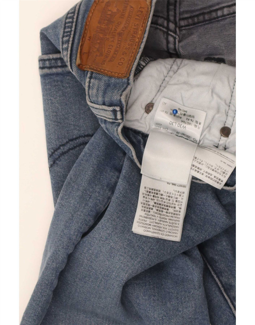 Levi's Slim Jeans til mænd W30 L30 blå bomuld