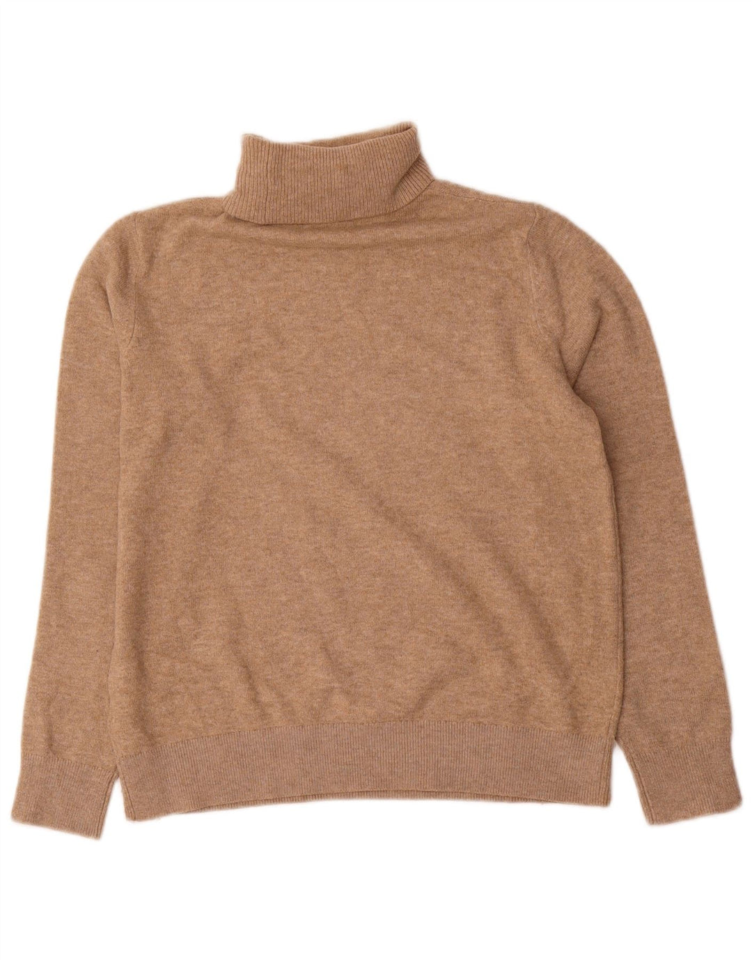 Marks & Spencer Herre Roll Neck Jumper Sweater Lille Beige Polyester