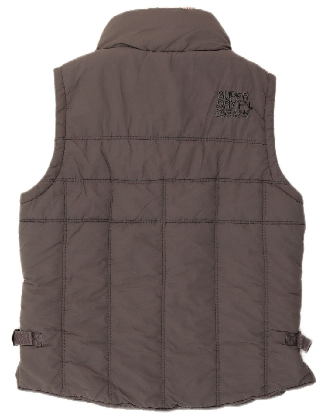 Superdry Mens Polstret Gilet UK 38 Medium Grey Bomuld