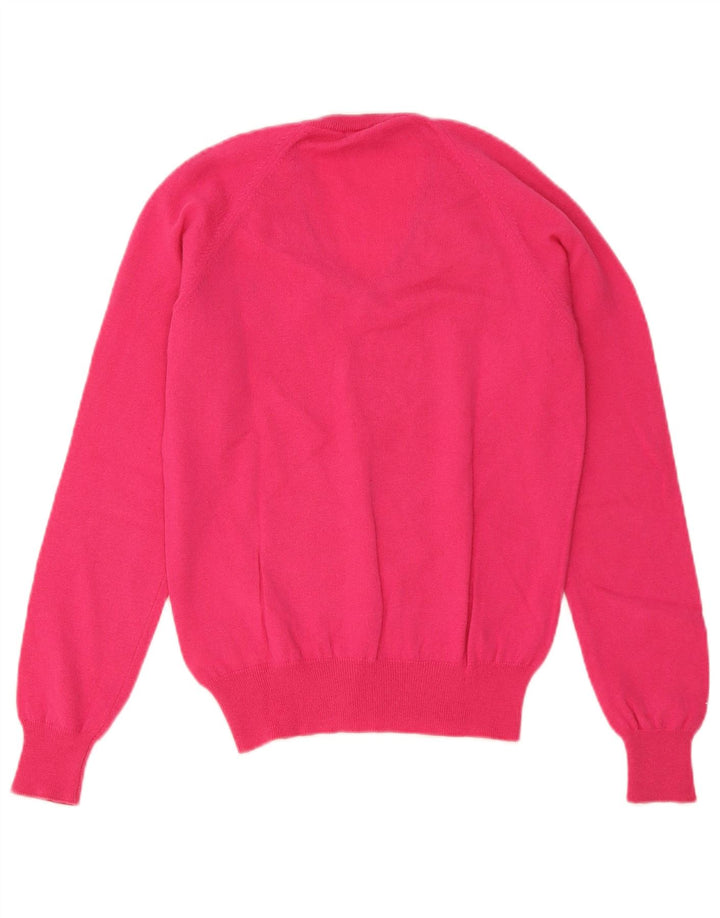 Fred Perry Dame V-hals sweater UK 18 XL Pink Uld