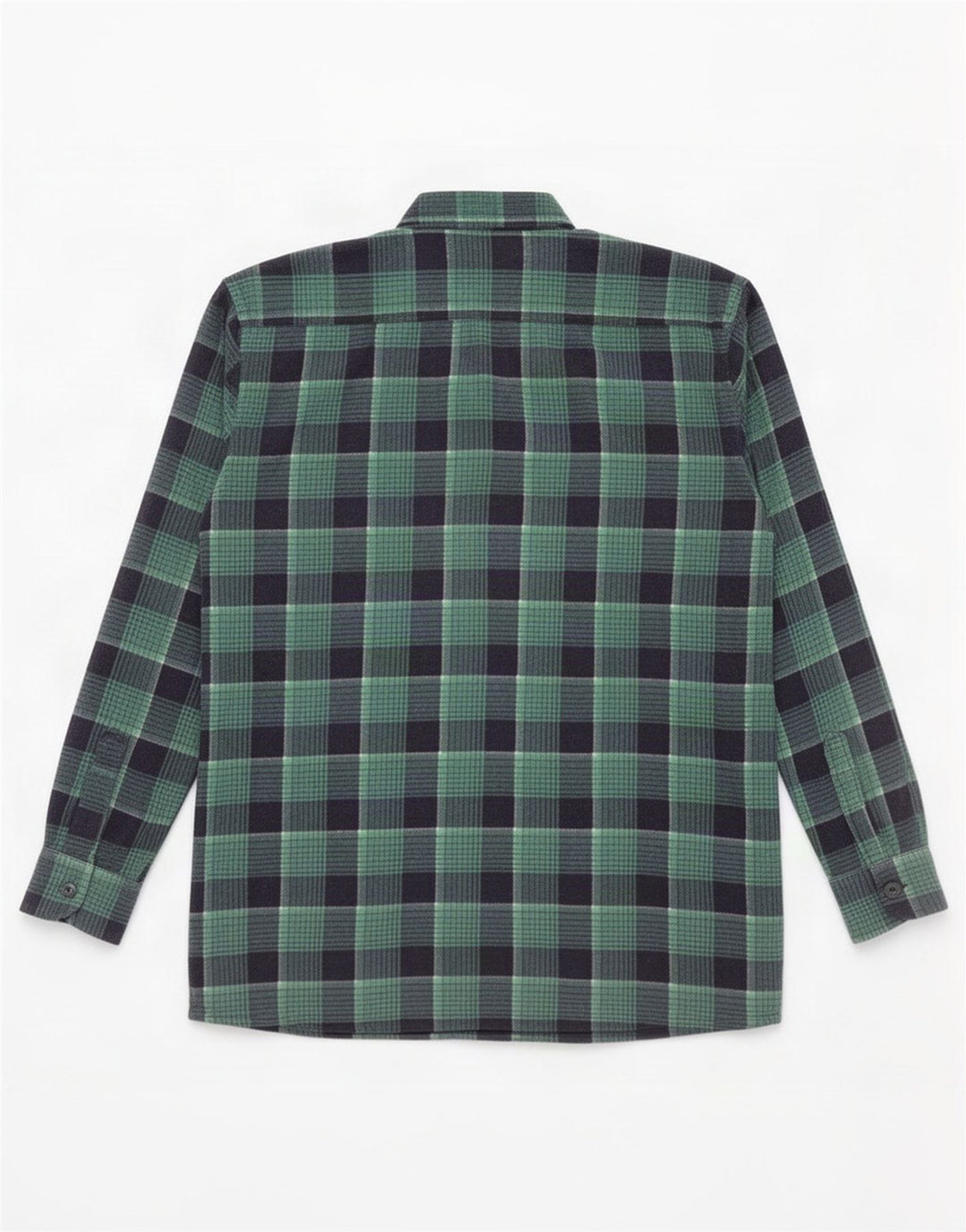 Vintage flannelskjorte til mænd, stor grøn ternet