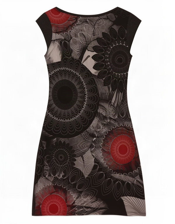 Desigual Womens Sheath Dress UK 10 Small Grey Floral Polyester
