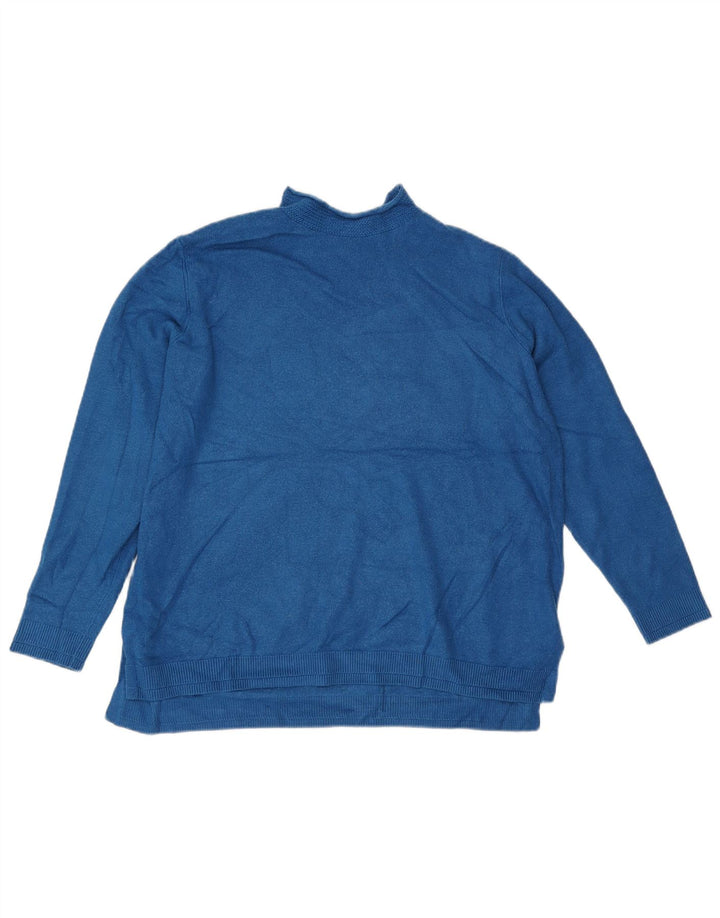 Marks & Spencer Dame Turtle Neck Jumper Sweater UK 16 Large Blue