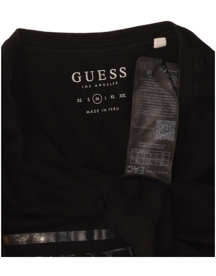 GUESS Herre grafisk T-shirt Top Medium Sort Bomuld