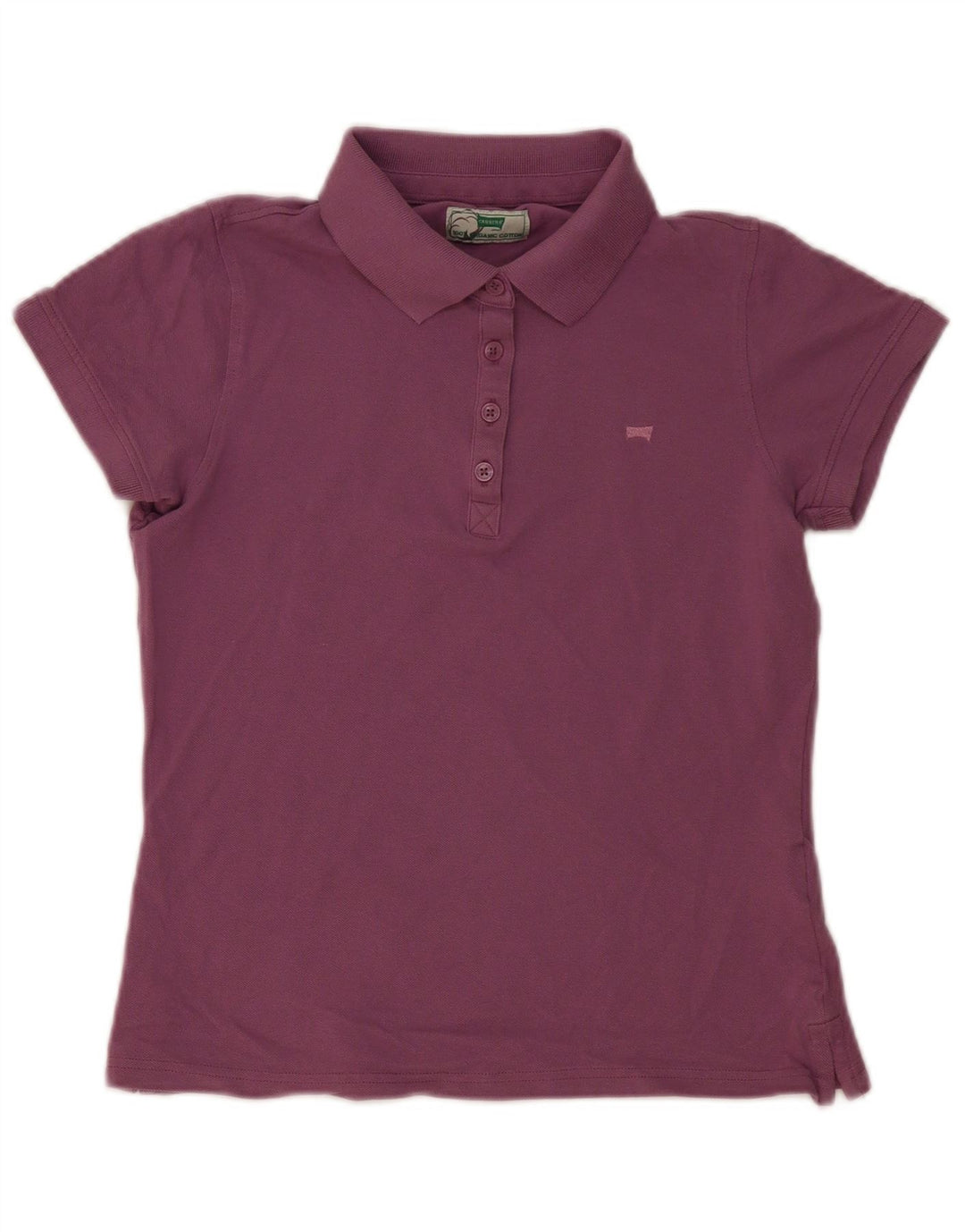Carrera Dame Polo Shirt UK 12 Medium Lilla Bomuld