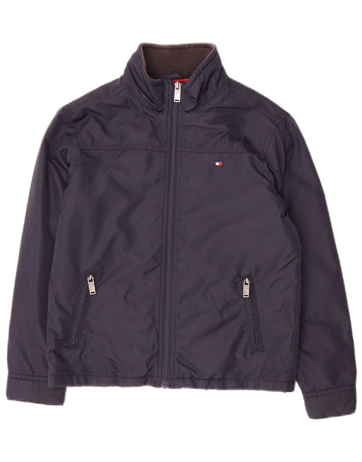 Tommy Hilfiger Boys Bomber Jacket 9-10 År Navy Blue Nylon