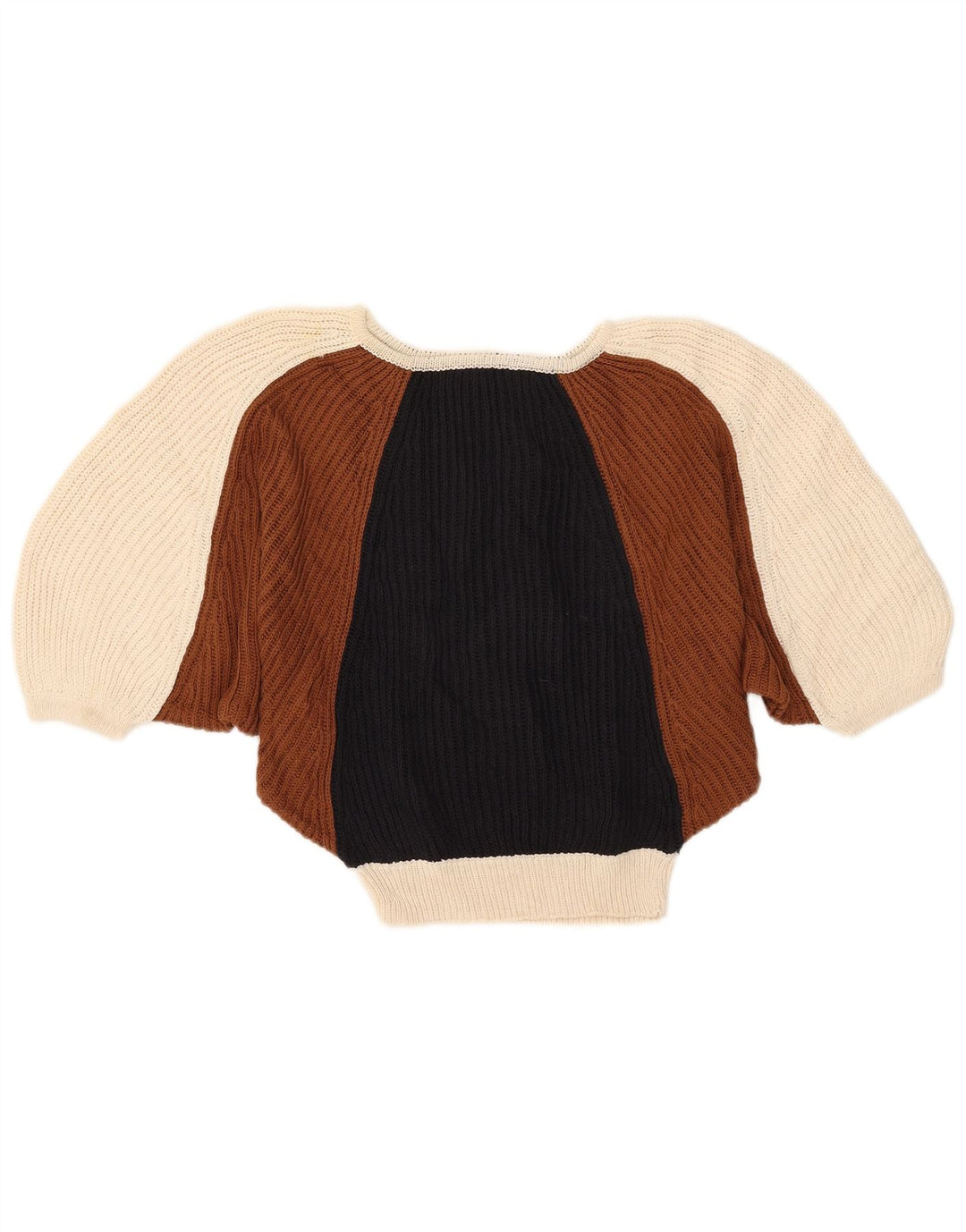 Vintage dame 1/2-ærmet bådhalstrøje IT 44 Medium Multicolour