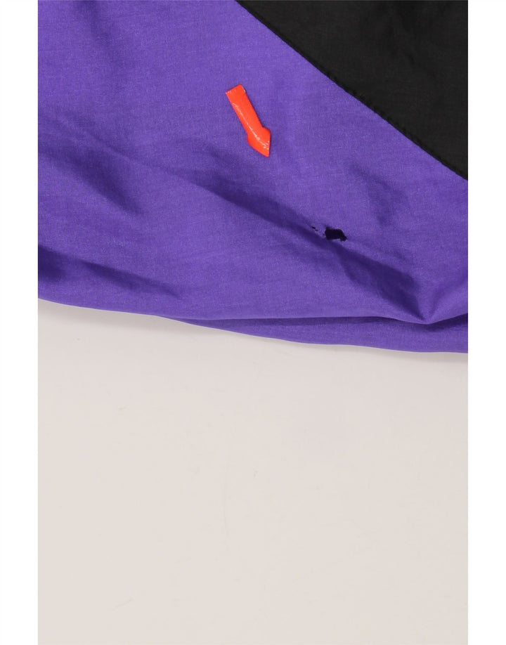 Vintage træningsdragt til mænd Topjakke Stor lilla Colourblock Nylon