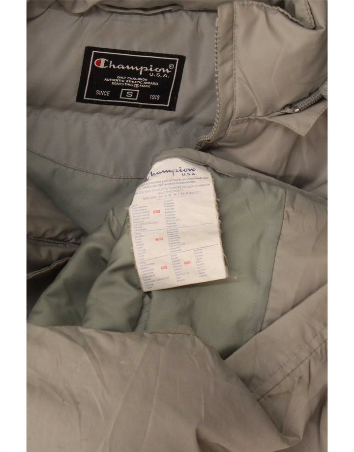 Champion Dame Oversized Hooded Polstret Frakke UK 10 Small Grey Polyester