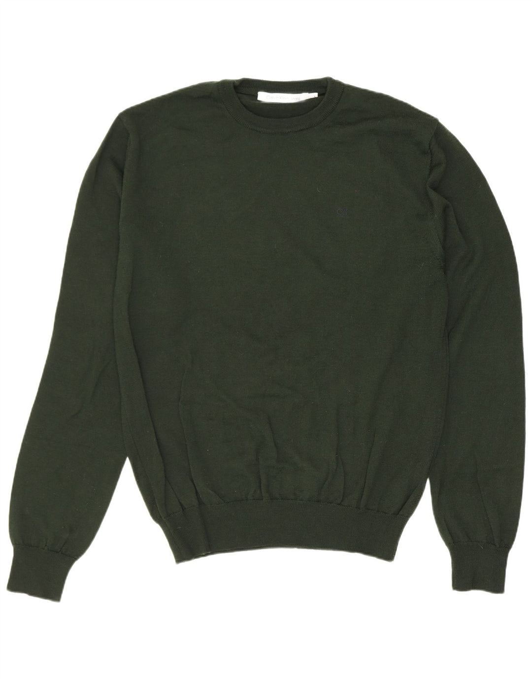 Calvin Klein Jeans Herre Crew Neck Jumper Sweater Large Khaki Wool