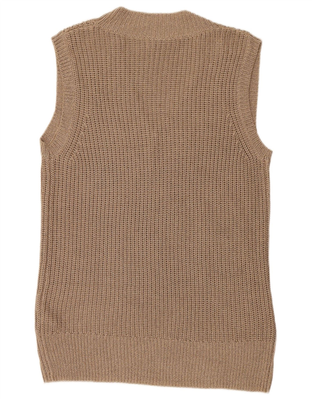 Zara Dame Longline Vest Tank Top UK 14 Medium Brun Polyester