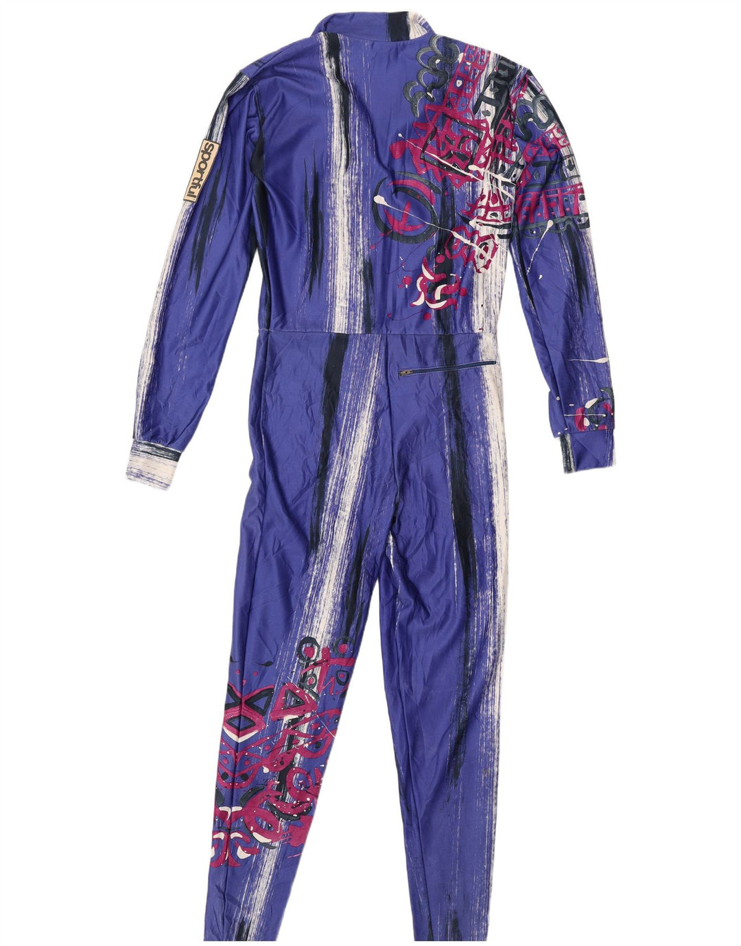 Sportful Herre abstrakt mønster Jumpsuit IT 52 Stor blå farveblok