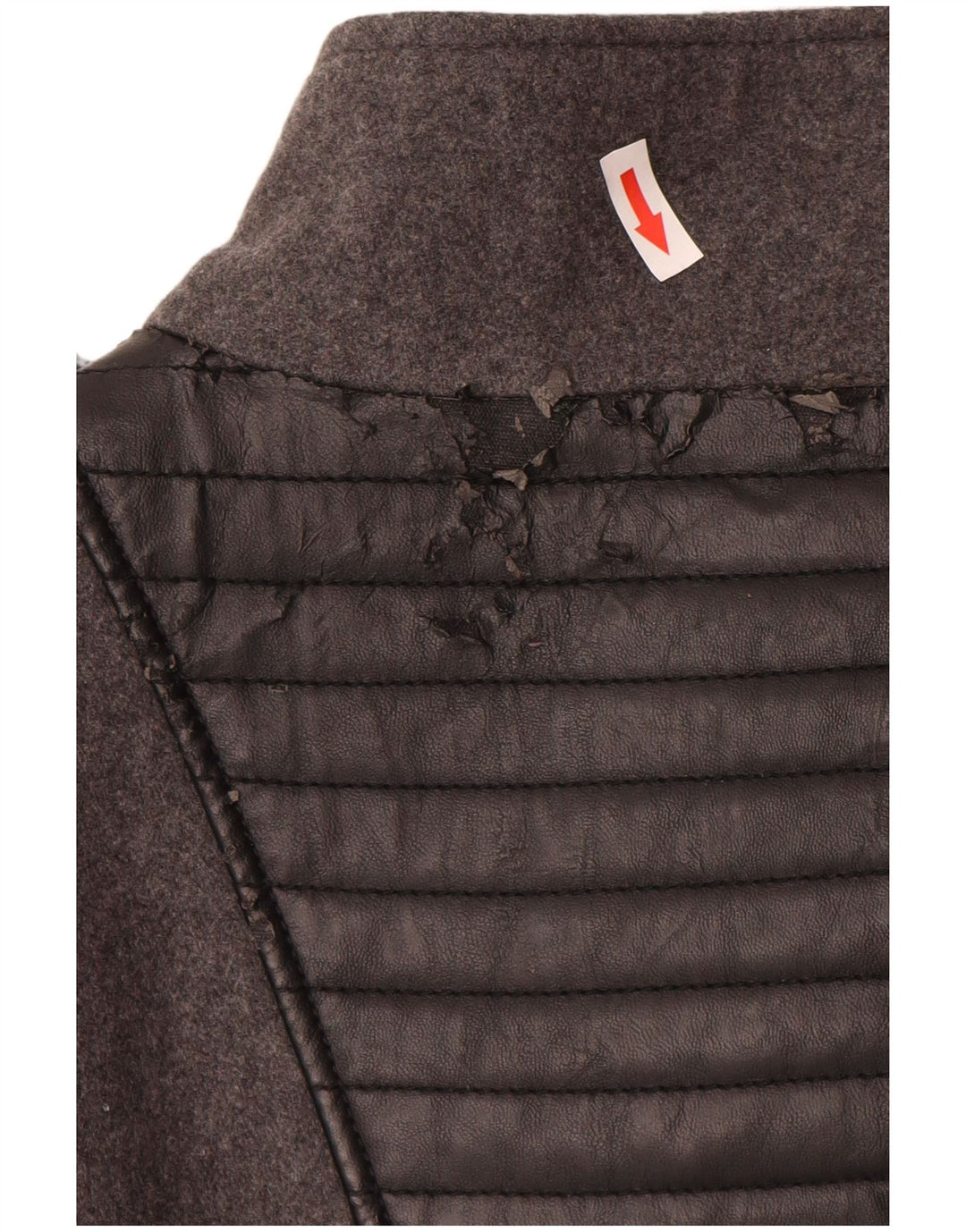 KHUJO Militær Overfrakke til kvinder UK 16 Stor Grå Uld