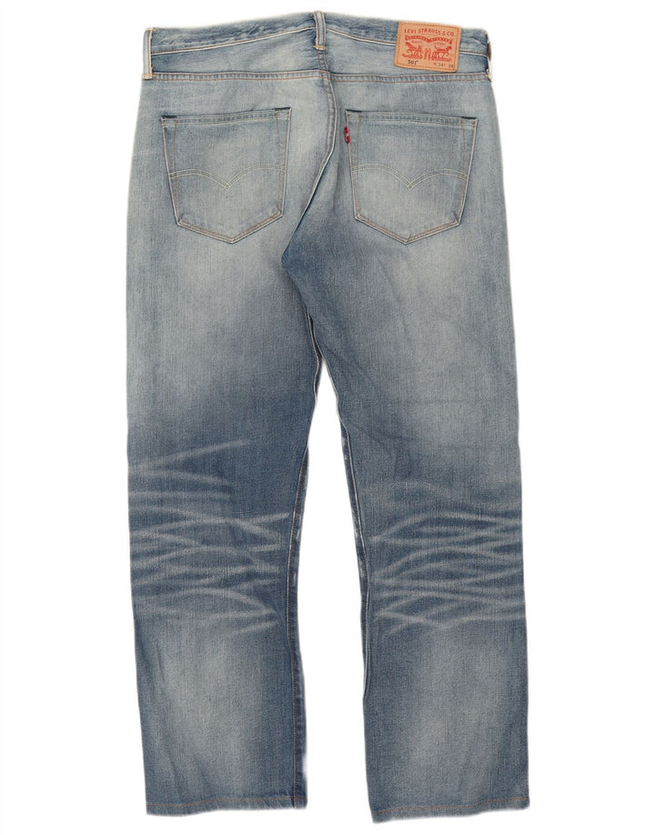 Levi's Herre 501 Straight Jeans W34 L28 Blå Bomuld