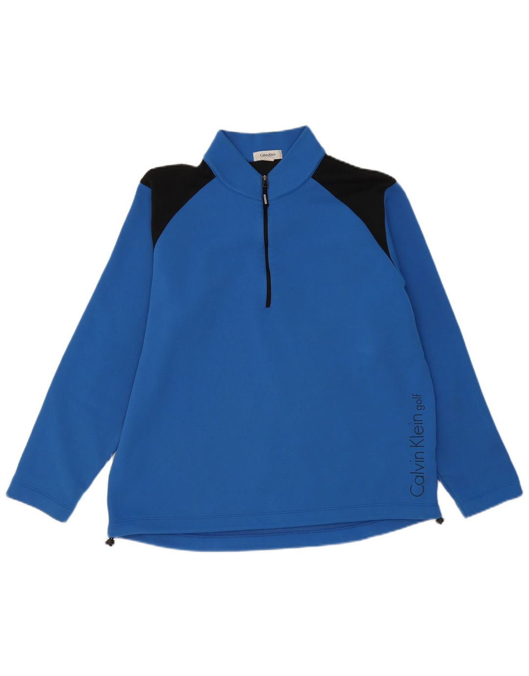 CALVIN KLEIN Mens Golf Graphic Sweatshirt Jumper XL Blue Colourblock