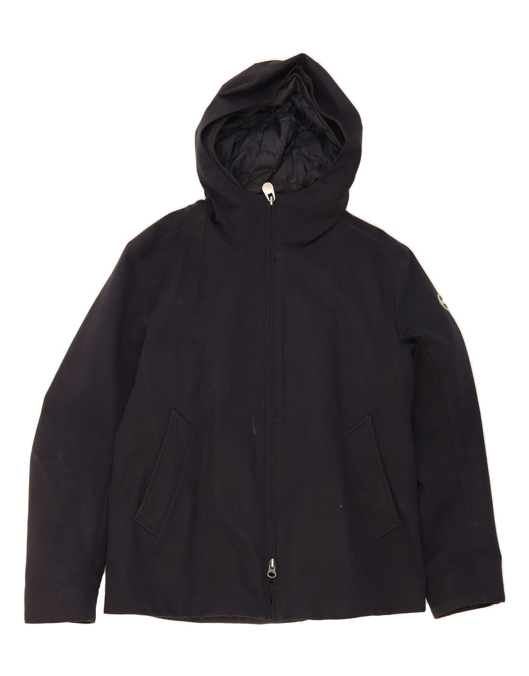 COLMAR Mens Hooded Bomber Jacket EU 56 XL Navy Blue Polyester Vintage Colmar and Second-Hand Colmar from Messina Hembry 