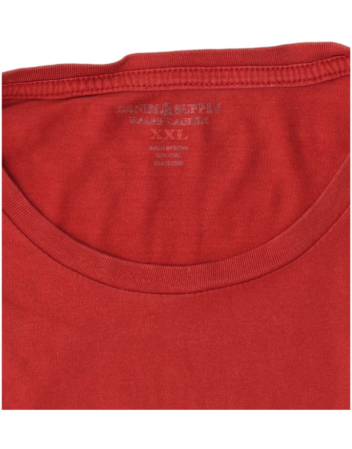 Ralph Lauren Herre Grafisk T-Shirt Top 2XL Rød
