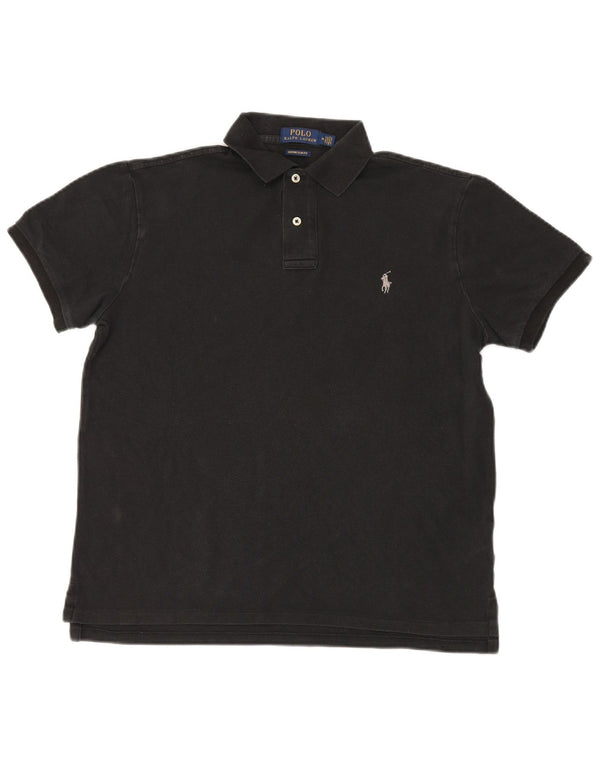 Polo Ralph Lauren Herre Custom Slim Fit Polo Shirt Medium Sort Bomuld