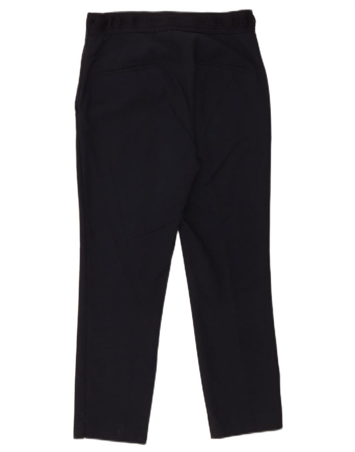 Zara Womens Cropped Trousers Small W26 L25 Navy Blue