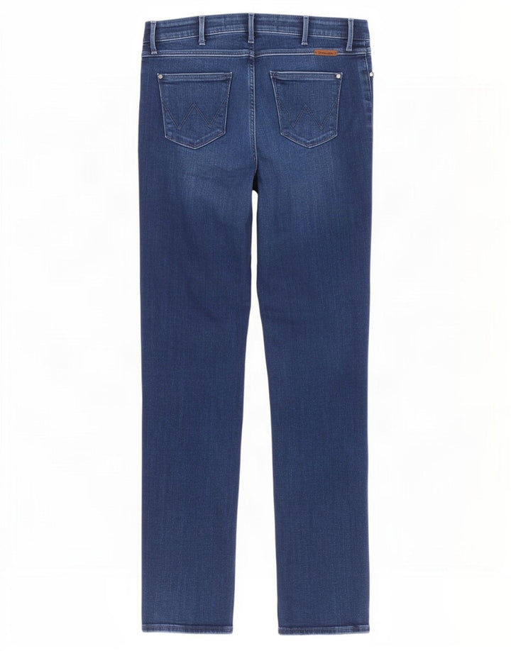 Wrangler Dame Drew Slim Straight Jeans W27 L30 Blå Bomuld